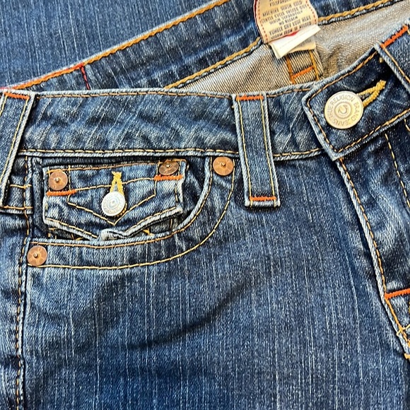 Vintage True Religion Billy  Low Rise Blue Jeans Size 28 x 29.5 - Picture 6 of 6